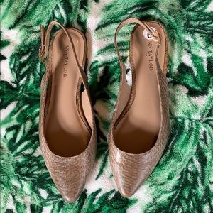 Ann Taylor slingback flats
